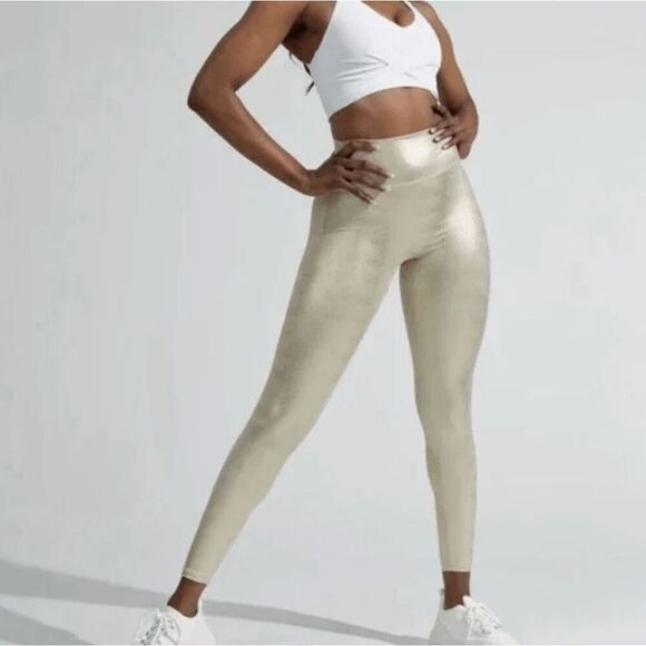 NWT Buff Bunny Collection Leggings L Gold-tone Pull On Cobra Legacy - Picture 1 of 11